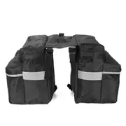 Motorcycle Black Canvas Saddlebags Saddle Swingarm Bag Left Right Side Scooter ATV Tool Bags