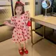 女童洋裝 夏季新款 韓版女寶寶草莓印花紗裙 兒童可愛公主裙【IU貝嬰屋】