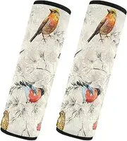 Car Seat Belt Pads 2 Piecing Breathable Car Seatbelt Shoulder Cover Camera Bag Strap Cover Car Accessories for Adults Child Kids S Bird