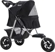 I.Pet Pet Stroller, Double Cat Dog Carrier Backpack Travel Strollers Pram Sea...