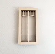 Dollhouse Miniature Window Craftsman Prairie Style 1:12 Scale Alessio 2199