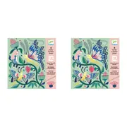 8pc Djeco Fantasy Garden Scratch Cards w/ Stylus Art Activity Kit Kids 6y+