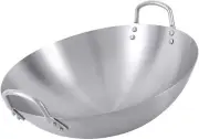 24cm Stainless Steel Double Short Handles Wok Pan