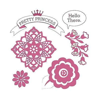 Sizzix Framelits Sweet Girl set #659043 Retail $29.99 6 DIES, 6 STAMPS!