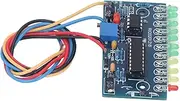 LED Audio Level Indicator Module, 10 Segment 11pcs 3mm LEDs Audio Level Indicator Board, VU Meter Preamplifier with Low and High Input Sensitivity