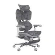 SIHOO X5 Pro Gaming Chair, Grey Mesh, Adjustable Headrest, 6D Armrests, 130° Rec
