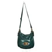 Bagdley Mischka Hunter Green CONNIE Leather Handbag Purse Shoulder Bag NEW
