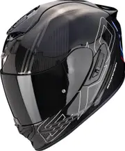 Scorpion Exo-1400 Evo 2 Carbon Air Reika Helmet, black-silver, Size L for Men Black Silver
