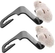 MUCKLILY 2pcs Car Hook Hooks Hook for Car Seat Headrest Car Purse Hanger Purse Hook for Car Headrest Hook Car Hanger Purse Hanger for Car Bag Hanger for Car Beige