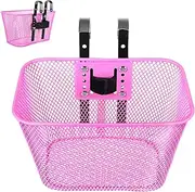 DINHEAROM Front Handlebar Bike Basket: Bicycle Basket for Women Universal Mesh Container Riding Decor for Urban Commuting and Weekend Rides