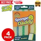 Scrub Daddy Sponge Daddy Dual-Sided Sponge + Scrubber 4pk