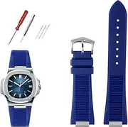 [KAVJU] Quality FluoroSilicone Watchband For Patek Philippe Sport Elegant Nautilus Series 5711/5712/5980 Waterproof Watch Strap Bracelet Male