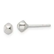 Sterling Silver Polished Geometric Shape Post Earrings