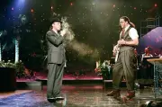 Magicians Raymond Teller And Penn Jillette On Leno 1995 Old Television Photo