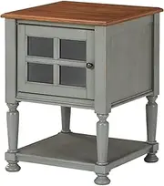 [Signature Design by Ashley] Mirimyn Farmhouse Accent Cabinet End Table, Gray & Brown