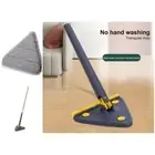 1 Set Floor Mop with Squeegee Keep Clean Telescopic Triangle Mop Floor Scrubbing