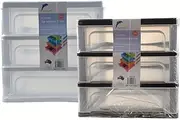 1x 3 Tier Plastic A4 Drawer Black/Grey white Desktop Cabinet Storage Organiser Box Office Stationery
