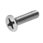M4x16mm Flat Countersunk Head Phillips Machine Socket Screws Bolts G304 Stainless Steel Fully Threaded Metric Assortment Industry Furniture