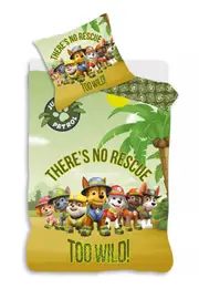 Paw Patrol Wild Cotton Quilt Cover Set for Cot or Toddler Bed