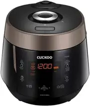 (CRP-P1009S) Dark Brown - CUCKOO 10-Cup Pressure Rice Cooker & Warmer, 12 Menu Options, Non-Stick Inner Pot
