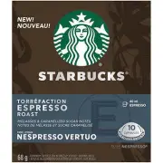 Starbucks Espresso Roast Coffee, Capsules for Nespresso Vertuo, 10 count, 68g