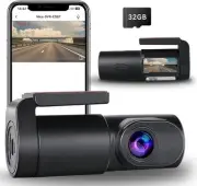 Dash Cam WiFi 1080P FHD Front Dash Camera for Cars with APP Free 32GB Card, N...