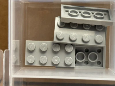 LEGO Parts - Light Bluish Gray Plate 2 x 4 - No 3020 - QTY 5