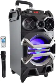 500-Watt Outdoor Portable BT Connectivity Karaoke Speaker System 8" Subwoofer