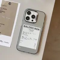 在飛比找蝦皮購物優惠-巴黎世家 時尚電鍍 Balenciaga 塗鴉標籤防震手機殼