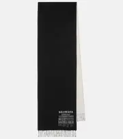 [Balenciaga] Balenciaga Cashmere and wool scarf One Size black