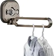 Suction Cup Clothes Hanger,360-Degree Rotating Wall-mounted Folding Clothes | Retractable Drying Racks Wall Mounted Drying Rack For Wardrobes