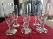 REED & BARTON Viewpoint Crystal Champagne Flutes Glasses SET of 6, NEW!