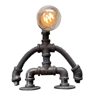 【曙muse】擺擺手機器人桌燈  水管桌燈  機器人  loft  工業風 咖啡廳 民宿 住家 檯燈 桌燈 交換禮物