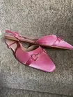 Fabulous Fuchsia Cerise Hot Pink Flat Shoes 7Casual Party Formal Occasion Bling