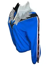 Victoria's Secret Pink Anorak Sequins Bling Jacket Full Blue Med/Large NWT
