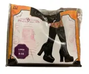 NIB Sweet Sensations By Secret Wishes Black Go-Go Boots Halloween Large 9-10