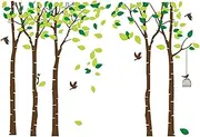 Jungle Tree Wall Decal Vinyl Removable Large Wall Decals Art Decorations Decor for Bedroom Living Room Office