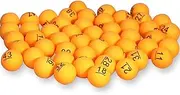 50Pcs Number Printed Ping Balls 40mm d Raffle Balls Entertainment Table Tennis Balls for Game and Advertising Yellow One Size