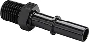 Podavelle 1/4 NPT Male to 3/8" SAE Quick Disconnect Male Push On EFI Fuel Fitting Adapter Straight Aluminum Black