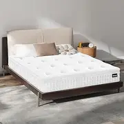 ALFORDSON King Size Mattress with Euro Top, 22cm Thick, Memory Foam and Bonnell Spring System for Bed Frame Bed Base, Medium Firm, Karyn Series