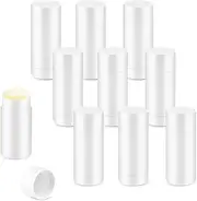 10 Pcs Empty Deodorant Containers Bottom Fill Deodorant Bottles Refillable DIY Deodorant Tubes Lip Balm Tubes (white, 15ml/0.5oz)