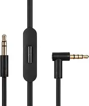 Replacement Audio Cable Cord Wire, Compatible with Beats Headphones Studio Solo Pro Detox Mixr Executive Pill with in Line Mic and Control (Black)