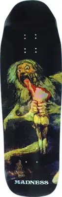 Madness Saturn Devouring Son 9.5" Resin-7 Holographic Double Drilled Deck