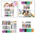 Face Body Paint with Color Cards DIY Make up Palette Washable Face Paint Pigment