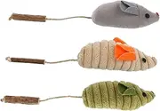BESPORTBLE 3Pcs Indoor Plush Cat Catnip Filled Chew for Kittens Amusement Health Grey for Indoor Playtime
