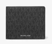 New MICHAEL KORS MEN Cooper Logo Billfold Wallet With Coin Pouch $158