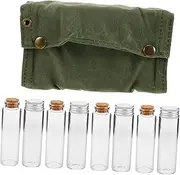 YARNOW Camping Spice Storage Bag Set of Glass Seasoning Bottles for Easy Outdoor Cooking