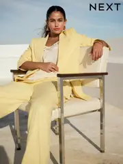 Yellow Tailored Blazer with Linen (AF2301) | $94