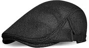 [BABEYOND] Men's Mesh Flat Cap Breathable Summer Newsboy Hat Beret Cabbie Ivy Hat Gatsby Newsboy Hat for Driving