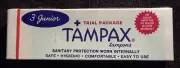 1950's Tampax Junior Trial Sealed Pack Of 3 - Rare Vintage Feminine Hygiene!